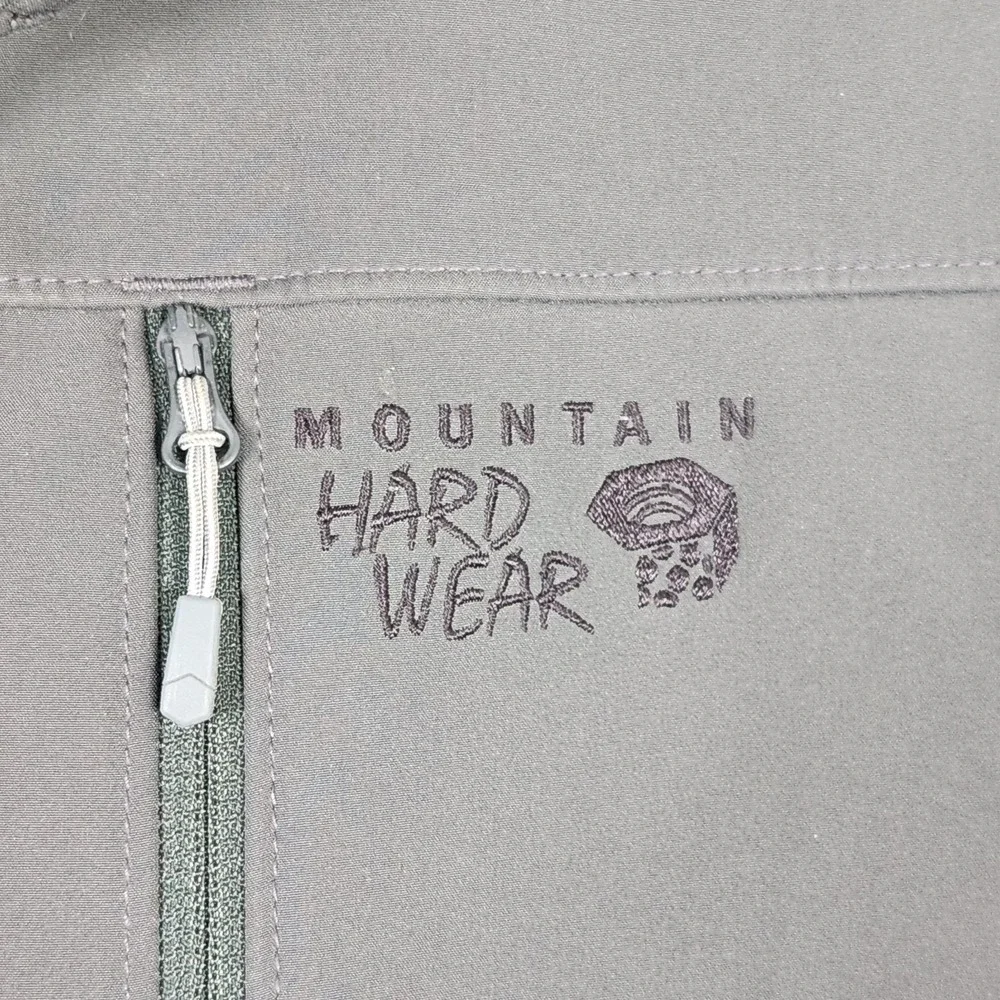 Mountain Hardwear Jacket Mens Large Gray Fairing Soft Shell Wind Resistant